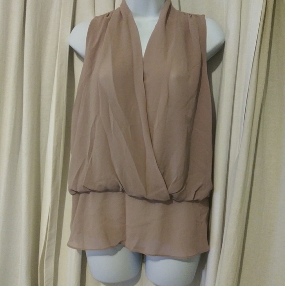 Naked Zebra Tops - NWT Purple Beige Blouse